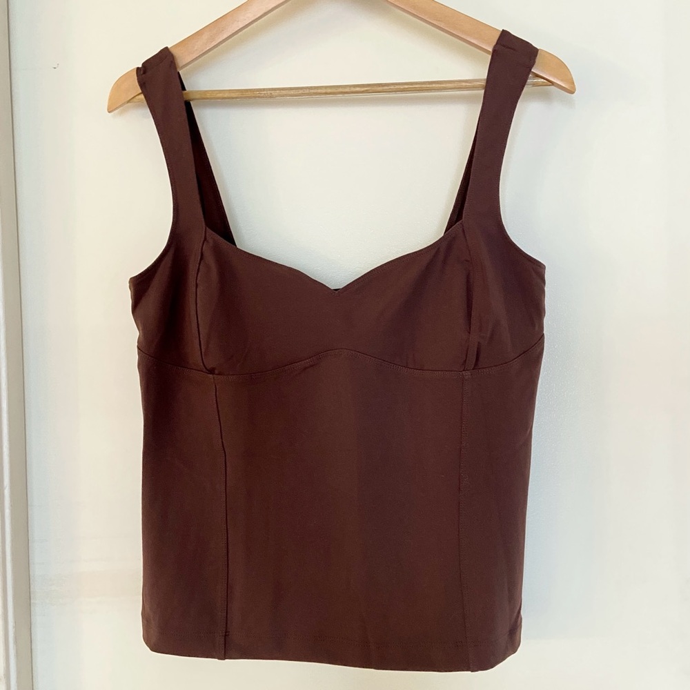 Free People Somewhere Sometime Cami Tank Top in Brown